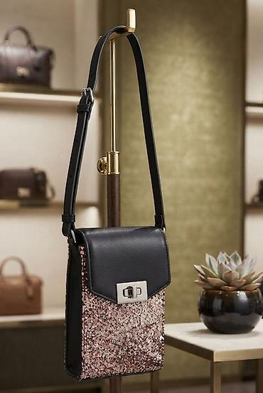 minduse: Elegantna torbica preko ramena sa šljokicama - Kompaktna crossbody — 1