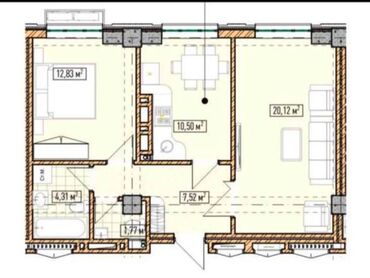 Продажа домов: 2 комнаты, 60 м², Элитка, 2 этаж, ПСО (под самоотделку)