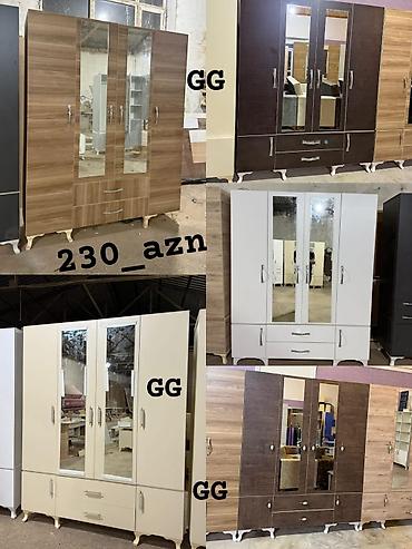 Düz dolab, Yataq otağı üçün, Paltar üçün, 4 qapılı
