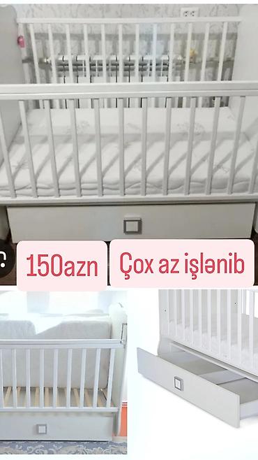 usag bewiyi: Təcili satılır❗❗❗ Uşaq yatmatı, çox az istifadə olunub❗ Ağ rəngli — 1