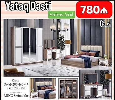 Yataq Dəsti – Matras daxil Komplekt: - 1 ədəd ikinəfərlik taxt