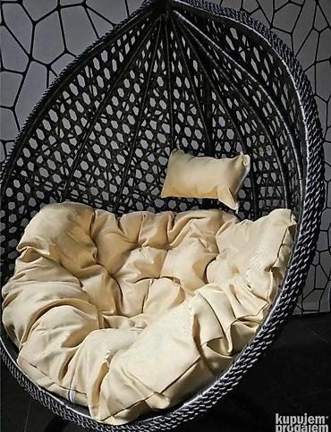 Ležaljke i ljuljaške: Viseća “egg” fotelja sa stalkom - Konstrukcija: čvrst metalni okvir — 9