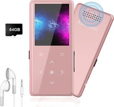 IPod i MP3-plejeri: MP3 plejer sa Bluetooth 5.2 i 32GB memorije (pink) – masivan prostor — 1