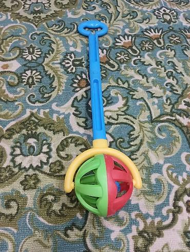 детский каталка: Каталка с ручкой "Шарик", развивающая игрушка для малышей, состояние — 3