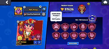 Искусство и коллекционирование: Brawl Stars hesabı – FUT | Prime - Kupa: 97,626 (maksimum 97,644) – — 2