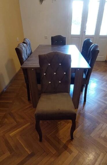 Masa və oturacaq dəstləri: Qonaq otağı üçün, Yeni, Açılmayan, Dördbucaq masa, 6 stul -da lalafo.az — 12 Masa və oturacaq dəstləri: Qonaq otağı üçün, Yeni, Açılmayan, Dördbucaq masa, 6 stul — 12
