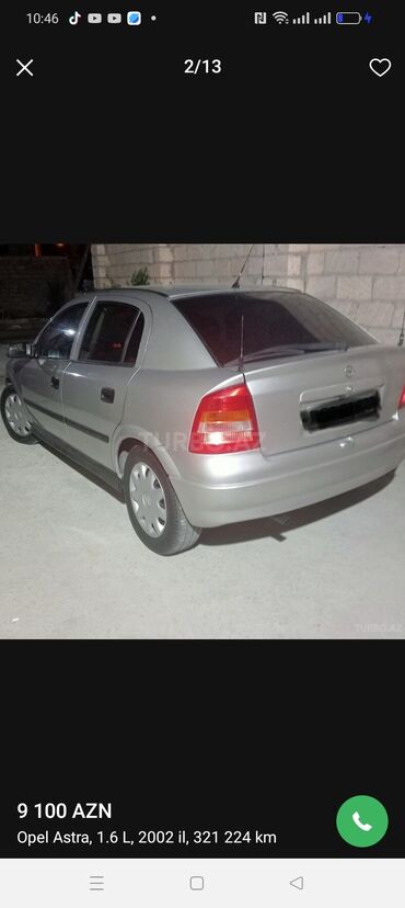 Opel: Opel Astra: 1.6 l | 2002 il 321224 km Sedan — 8