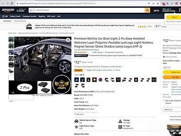 Ostala auto elektronika: LED projektor za vrata automobila “VIP” – set od 2 - Brend: goodlight — 7