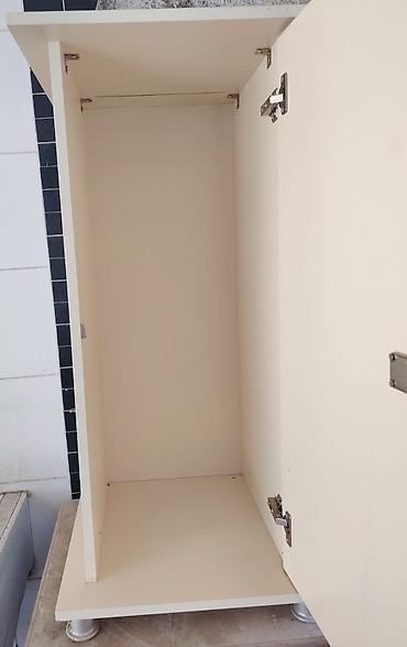 ofis ucun kreslo ucuz: Ağ rəngli birqapılı şkaf - Material: laminat/MDF lövhə - Rəng: açıq — 5