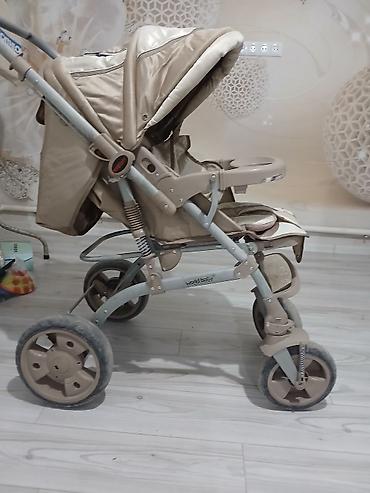 мир колясок: Прогулочная коляска World Baby, цвет бежевый - Мягкое глубокое — 4