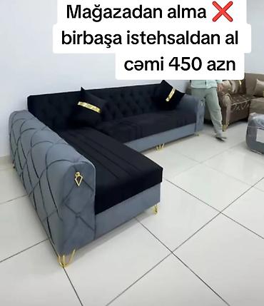 divan tecili: Künc divan, Yeni, Açılmayan, Vеlur parça, Şəhərdaxili pulsuz çatdırılma — 1