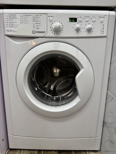 матор швейная машинка: Кир жуучу машина Indesit, Колдонулган, Автомат, 5 кг чейин, Тар