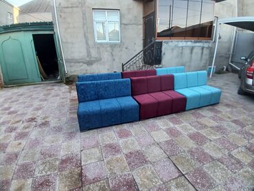 Sifarişlə restoran divanları: Kafe və restoranlar üçün yumşaq oturacaqlar – ikili və üçlü modul — 5