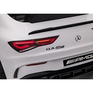 decije pesme: Mercedes-Benz AMG CLA 45 – dečiji automobil na akumulator, beli (šifra — 5