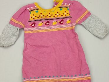 czapka zimowa niemowlęca z pomponem: Sukienka, Marks & Spencer, 3-6 m, stan - Zadowalający