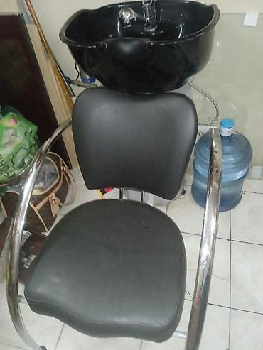 Salon, tibbi mebel dəsti: Salon üçün saç yuma dəsti - Qara rəngli, dərin kasa tipli yuma — 1