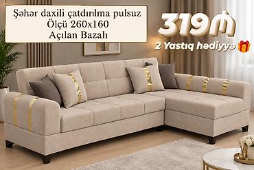 divan ustu ortuk: Məhsul: Künc divan - Ölçü: 260x160 sm - Açılan bazalı model – geniş — 1