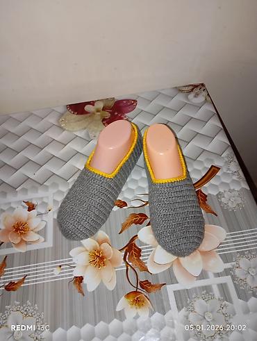ysl tufli: Əl işi toxunma ev Corabı - Material: yumşaq akril ip, toxunma — 4