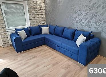 Ugaone garniture: Ugaona garnitura 300×220 cm - Prostrana L‑forma sa dubokim sedištima — 2