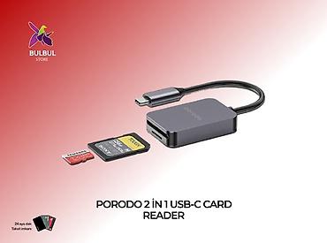 PORODO 2-in-1 USB-C Kart Oxuyucu - USB-C konnektorlu kompakt adapter at lalafo.az PORODO 2-in-1 USB-C Kart Oxuyucu - USB-C konnektorlu kompakt adapter