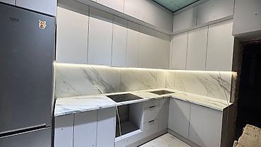 silver kitchen: Кухонный гарнитур, Новый, цвет - Серый, ДСП, Бесплатная доставка — 6