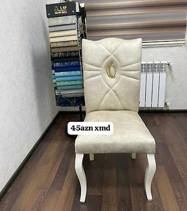 stul ortukleri: Yemək otağı üçün klassik üslubda stul. - Rəng: krem/bej tonları - — 1
