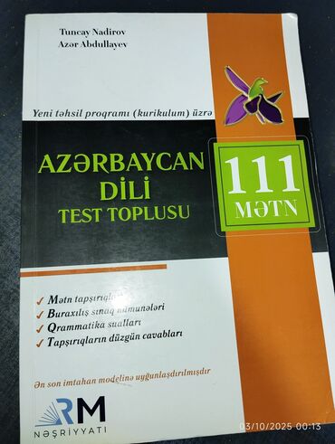 dim informatika test toplusu: Azərbaycan Dili test toplusu 111 Mətn. RM nəşriyyatı. İstifadə