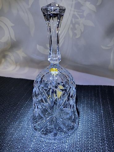 Ostali kućni dekor: Kristalno novo zvono Nemacka 80te. Vece zvono kristal,led kristal sve — 3