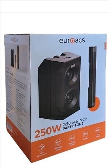 muz sentr: Euroacs Party Tone 250W portativ səs sistemi Xüsusiyyətlər: - Ümumi — 2