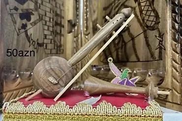 Milli musiqi alətləri: Miniatür milli musiqi alətləri – suvenir kompozisiyaları - Material — 4