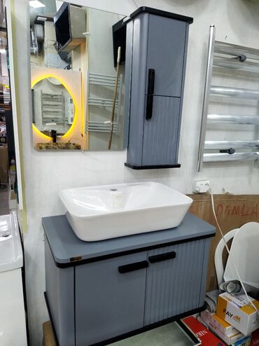 все для ванной: Hamam üçün zövqlü mebel dəsti - Üst hissə: Keramik üstqab/laynka