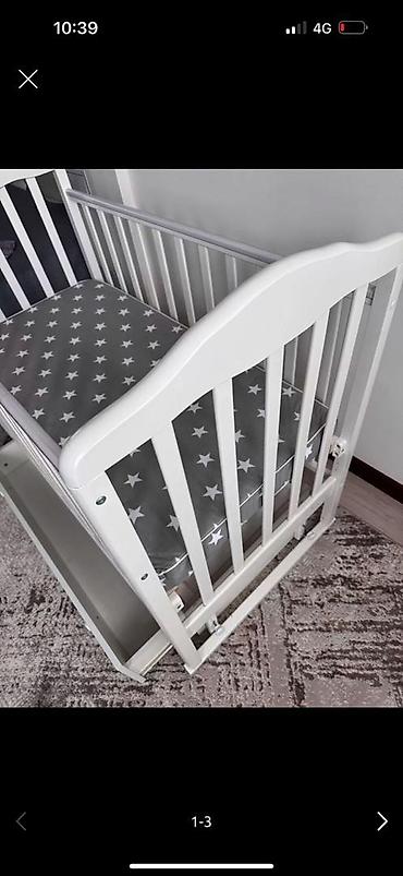 bunk bed: Детская кровать, матрас дсп трансформер качается белого цвета — 3