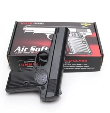 Игрушки: Air Soft Gun K-112 – игрушечный пистолет металлический 🔫 Стреляй — 2