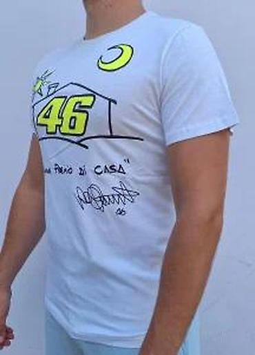 Majice: Muška majica kratkih rukava – bela, sa printom “46” i natpisom “il — 10