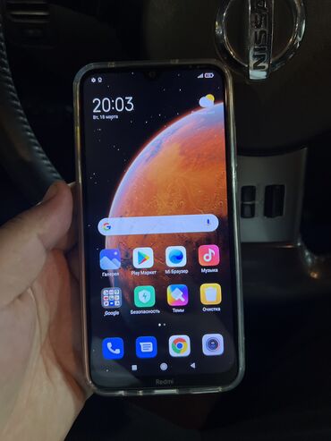 redmo note 7: Redmi, Redmi Note 8, Б/у, 64 ГБ, цвет - Голубой, 2 SIM