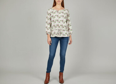 bluzki z koronką plus size: Women's blouse, size M