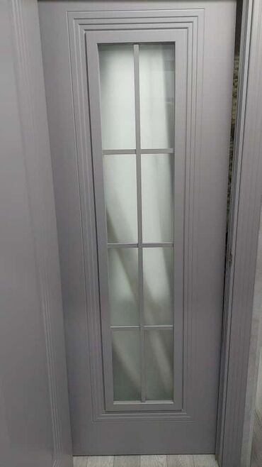 шкаф для документов со стеклом: Ички эшик айнек менен, МДФ, Боёлгон, түсү - Боз