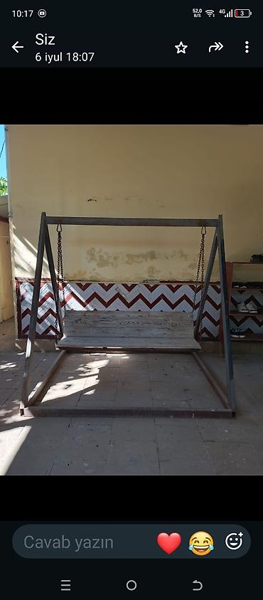 İşlənmiş, Skamya-yelləncəl, Zontiksiz, Metal
