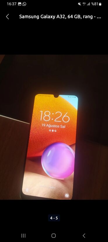 Samsung: Samsung Galaxy A32, 64 GB, rəng - Qara, İki sim kartlı