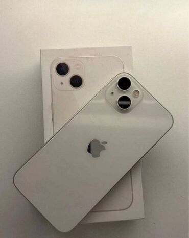 айфон абмен: IPhone 13, Колдонулган, 128 ГБ, Ак, Кабель, Куту, 86 %