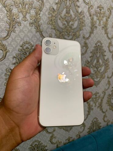 Apple iPhone: IPhone 11, 128 GB, White Titanium, Zəmanət, Face ID