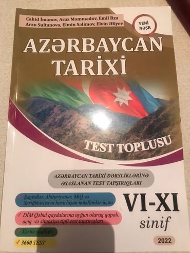 qayda kitabi yukle: Az-tarixi test toplusu 2022, təzə alınıb lazım olmadığı üçün 11 man