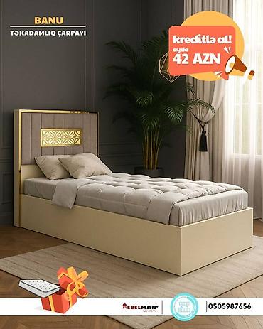 Çarpayılar: Yeni, Təknəfərlik çarpayı, Bazasız, Matras ilə, Siyirməsiz, Azərbaycan — 7