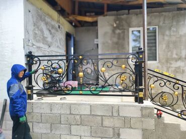 Изготовление перил: Изготовление перил Материал: Кованное железо, Наружные, Бесплатная доставка — 32