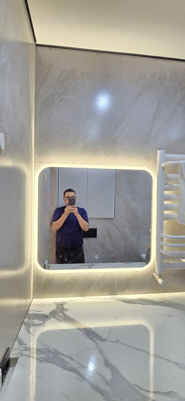 Зеркала: Зеркало на заказ от 2500 сом за м2! Производство Россия, 4мм толщина — 6