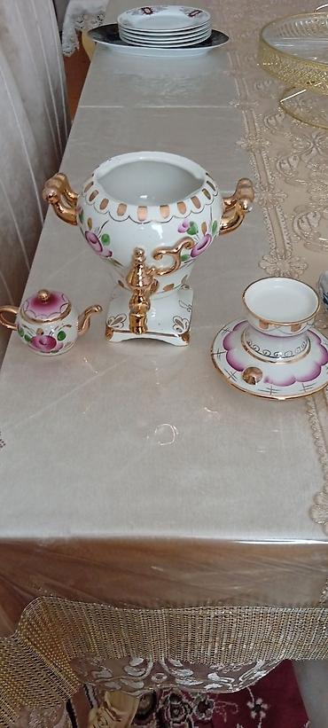 yonca sep: Porcelan samovar dəsti - Material: yüksək keyfiyyətli porcelan - Rəng — 2