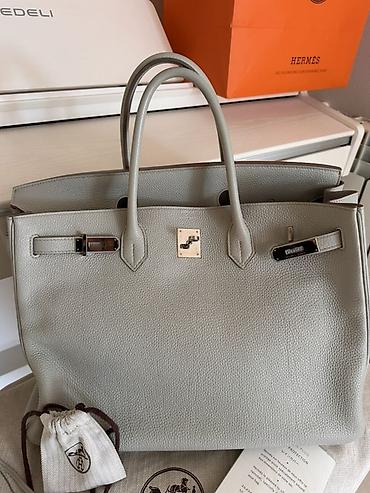 ucuz sumkalar instagram: Hermès Birkin çanta – Togo dəri, açıq boz rəng. Iki dəfə istifadə — 9