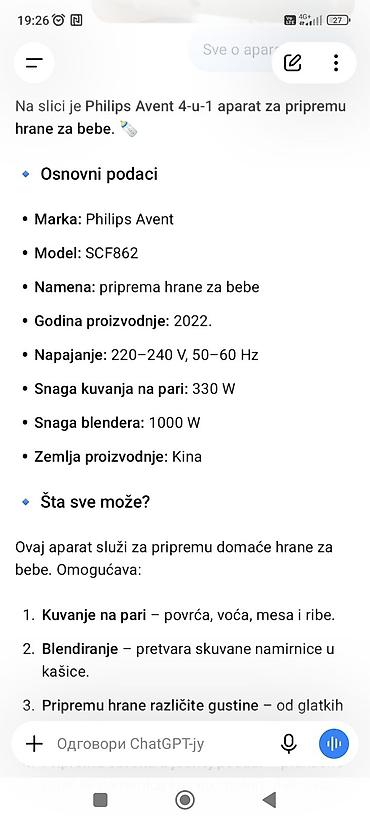 Blenderi, mikseri: Aparat za kuvanje na pari i blendiranje – 2 u 1 AVENT Blender MIRJEVO — 12