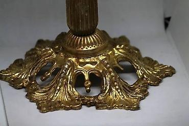 Sveće i svećnjaci: Antique French Gothic style rustični svećnjak 21 x 21 cm!. Antik — 3