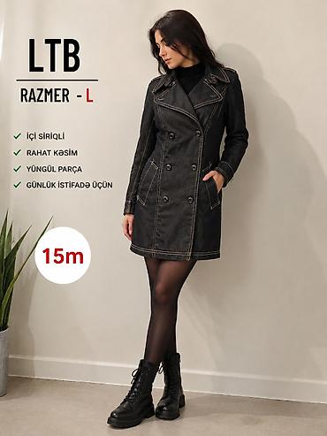 iş geyimi: Palto, Ltb, L, rəng - Qara — 1